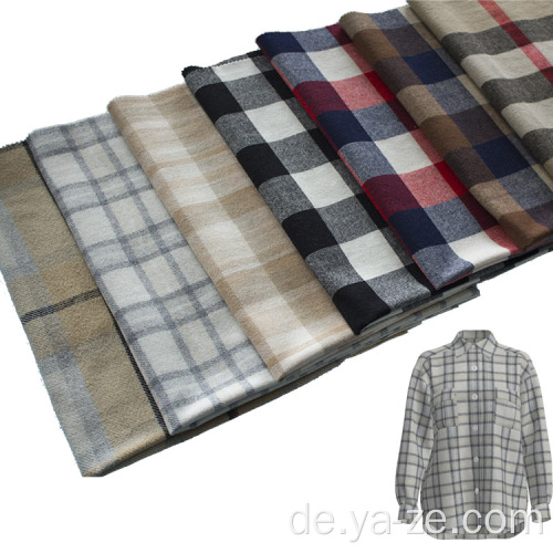 Wollmantel Stoff Plaid prüfen Flanellstoff